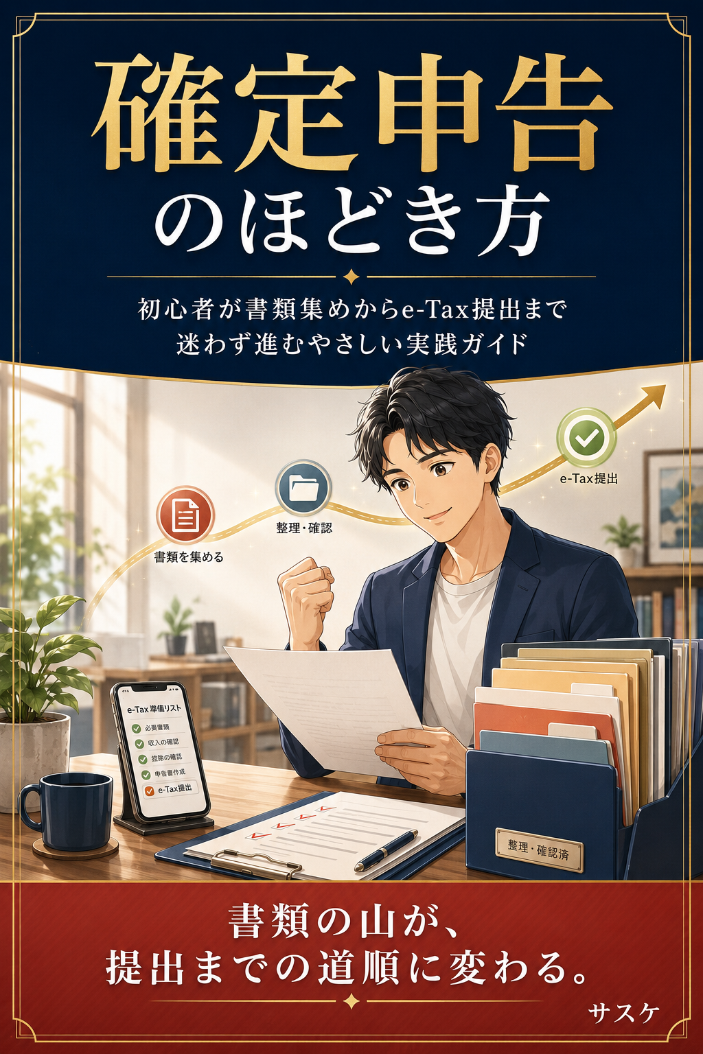 AIエージェントで自動生成した確定申告本の表紙サンプル