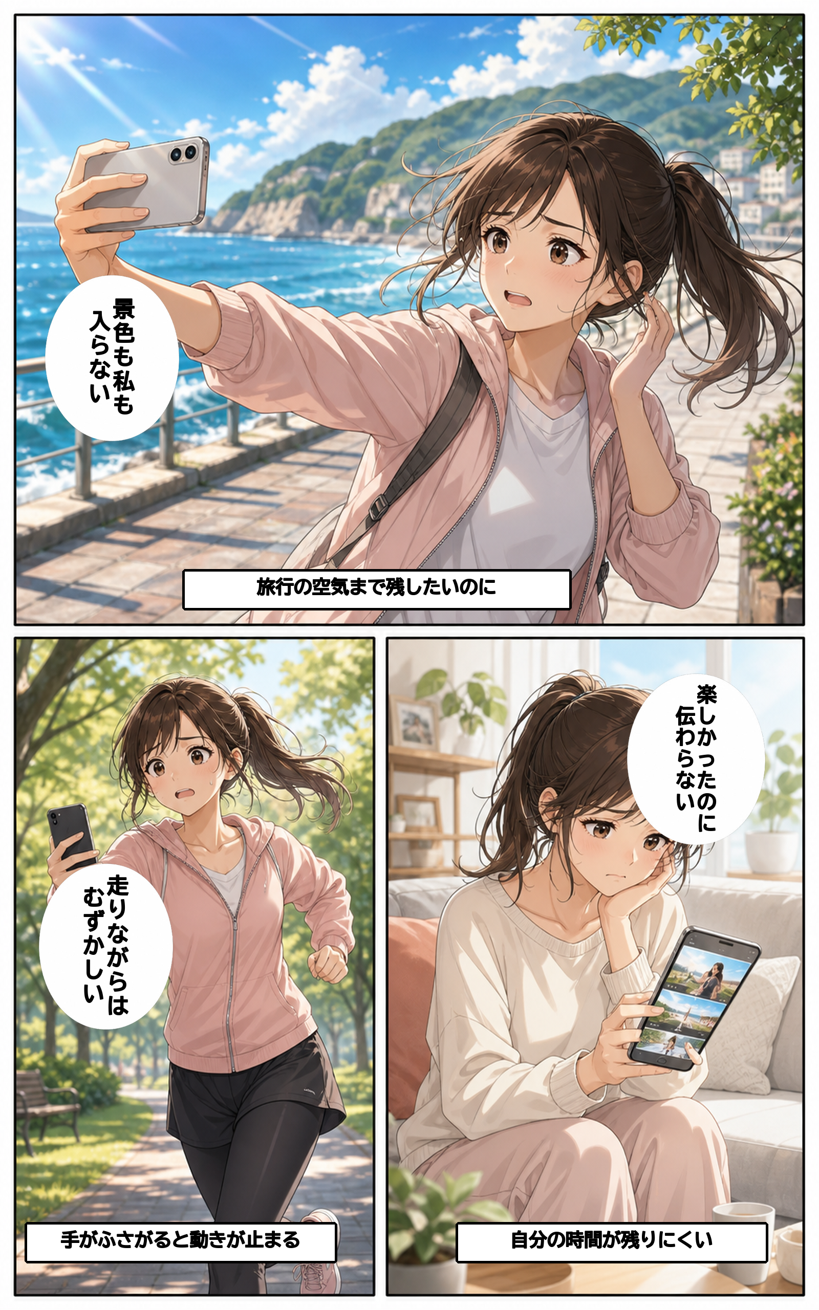 AIエージェントで自動生成した広告漫画の1ページ目