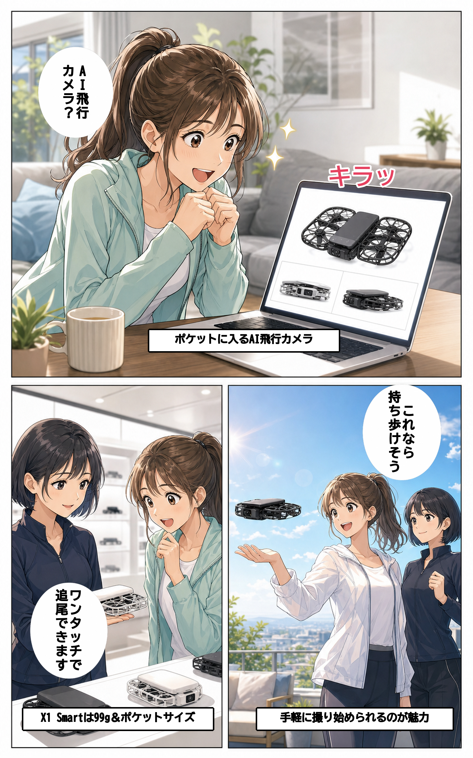 AIエージェントで自動生成した広告漫画の3ページ目